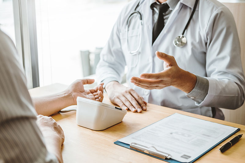 Doctor and patient during check-up